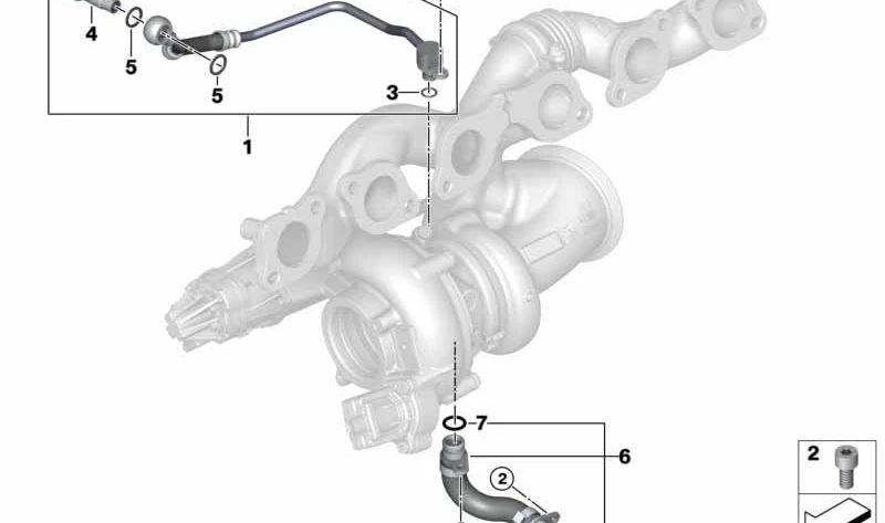 Vite cave per BMW 7 F01 Serie, F02, G12 (OEM 11427602034). BMW originale