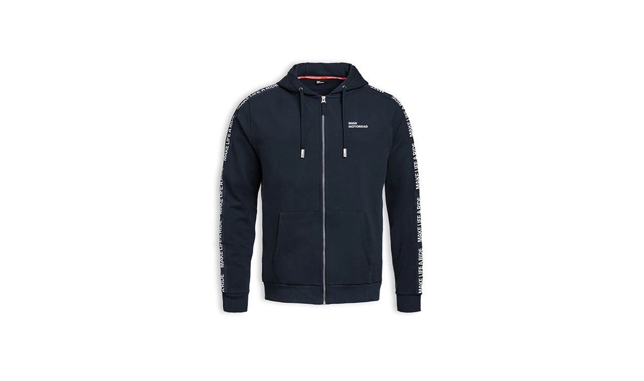 Sudadera con cremallera "Make Life a Ride" azul noche, talla M, para BMW Motorrad. Original BMW Motorrad.