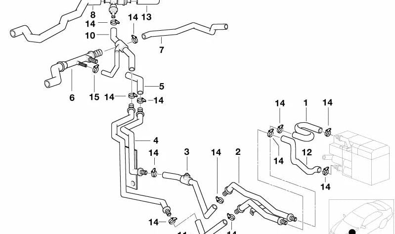 Dual exhaust pipe OEM 64128369427 for BMW E39. Original BMW.