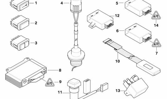 Interruptor mando a distancia OEM 61318357013 para BMW E36, E46, E39, E60, E60N, E61, E61N. Original BMW.