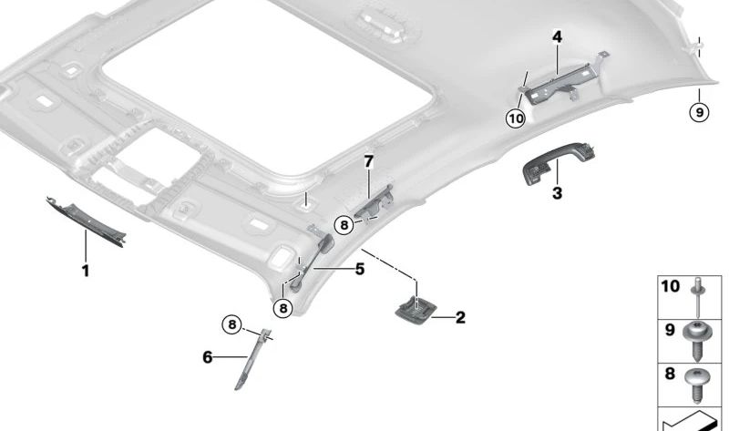 Die Bords für den Backvisor OEM 51449490241 für BMW G26 (Serie 4 Grand Coupé). Original BMW.