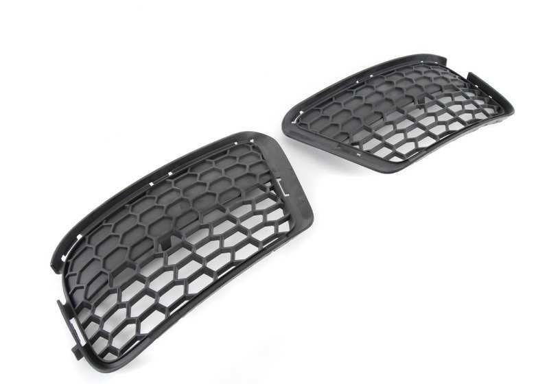Juego rejillas delanteras parciales OEM 51117845542 para BMW X1 E84 (modelos sDrive16d, sDrive16i, sDrive18d). Compatible con versiones con paquete M. Original BMW.
