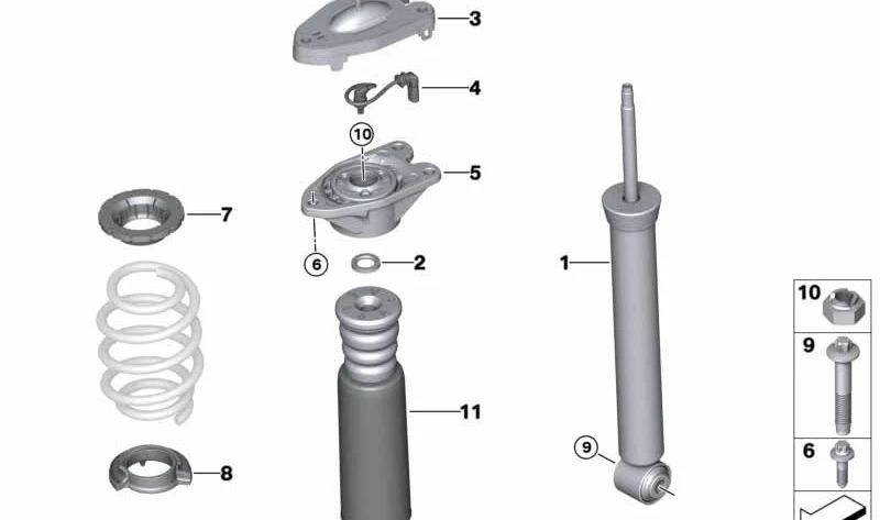 ASA screw for BMW 1 Series F52, 2 Series F45, F46, X1 F48 (OEM 33526858060). Original BMW
