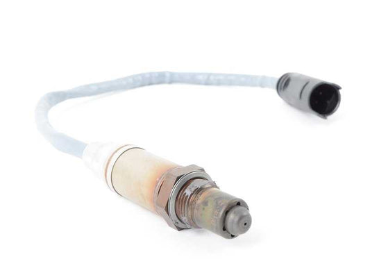 Lambda OEM 11787512002 for BMW E60 545i and E63 645CI. Compatible with N62 engines, manual and automatic change. Length 450mm. Original BMW.