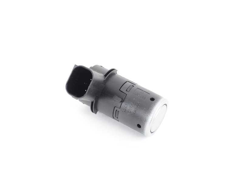 Rear Parking Sensor OEM 66206989081 in Titanium Silver for BMW E39, E60, E61, E63, E64, E85, E86 and MINI R50, R52, R53. Original BMW/MINI.
