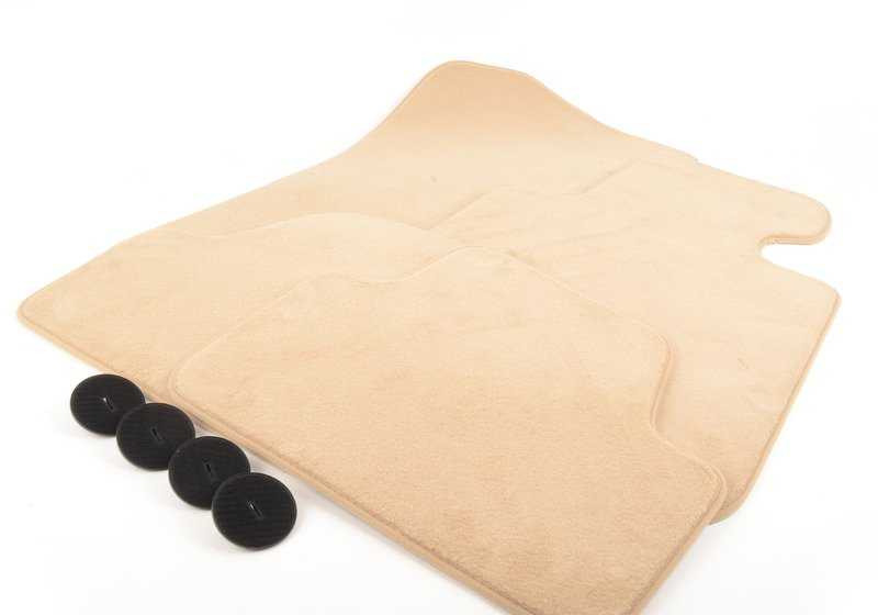 Juego alfombrillas beige OEM 51477426309 para BMW F33 420d, 420i (todos los motores/transmisiones). Delanteras y traseras, originales BMW. Protección interior elegante y antidesgaste. Compatibles 2013 a 2020.