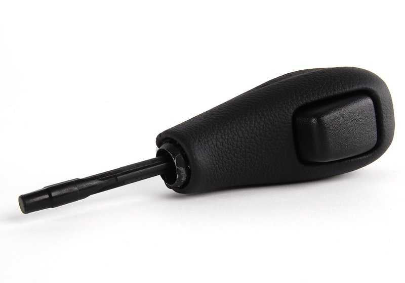 Pomo de cambio automático en piel y cromo OEM 25167570652 para BMW E81, E82, E87, E87N, E88, E90, E90N, E91, E91N, E84, E89. Original BMW.