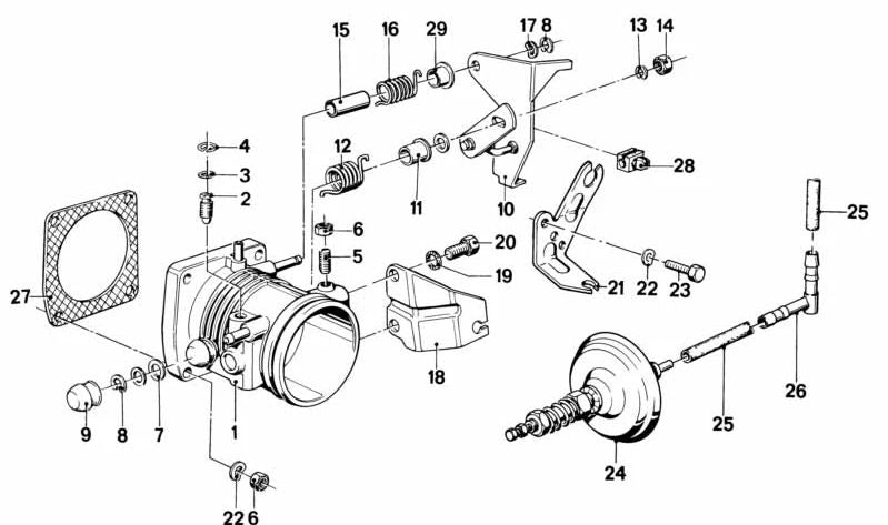 Junta sin amianto OEM 13541266292 para BMW E21, E28. Original BMW.
