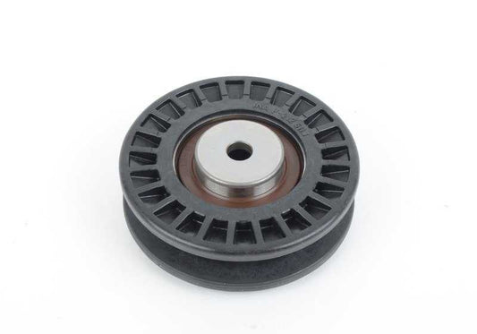Polea tensora del aire acondicionado OEM 64551721844 para BMW E30 318i AJ93, BA73 y 318is AF91, AF92, AF93. Compatible con motores M42. Original BMW.