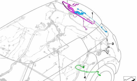 Cables de reparación para tapa de portamaletas izquierda OEM 61118726502 para MINI Countryman F60, F60 LCI. Original MINI.