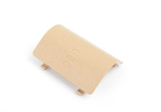 Tapa conector OBD OEM 51437243111 para BMW F25 (X3) y F26 (X4). Color beige. Pieza original BMW. Ideal para proteger el puerto de diagnóstico del coche.