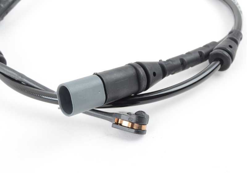 Sensor de desgaste de pastillas de freno delantero izquierdo OEM 34356792567 para BMW E70, F15, E71, F16. Original BMW.