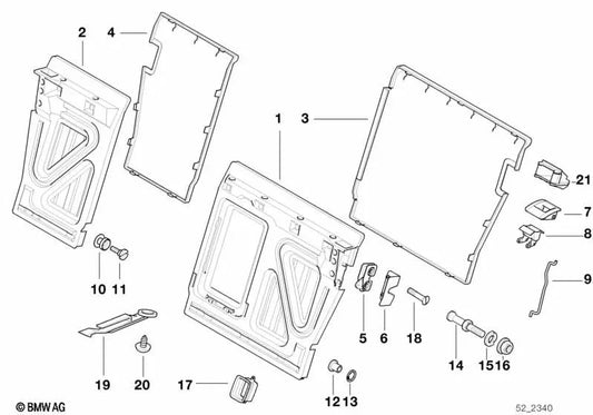 Casquillo OEM 52208171104 para BMW Serie 3 E36, Z8 E52 y más. Original BMW.