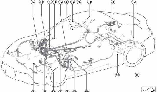 Conector eléctrico 10 pines OEM 61139349250 para BMW G20, G20N, G21, G21N, G28, G28N, G80, G80N, G81, G81N, G22, G22N, G23, G23N, G26, G26N, G82, G82N, G83, G83N, G11, G11N, G12, G12N, G07, G07N, G29. Original BMW.