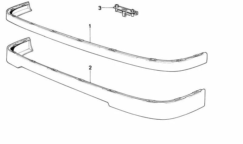 Spoiler delantero para BMW Serie 3 E30 (OEM 51711968488). Original BMW.