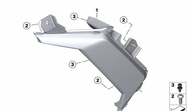 Tapa intermitente izquierda OEM 46638558583 para BMW Motorrad C 400 X (CK09) modelos 0C09 y 0C31 (2018–2024). Original BMW Motorrad.