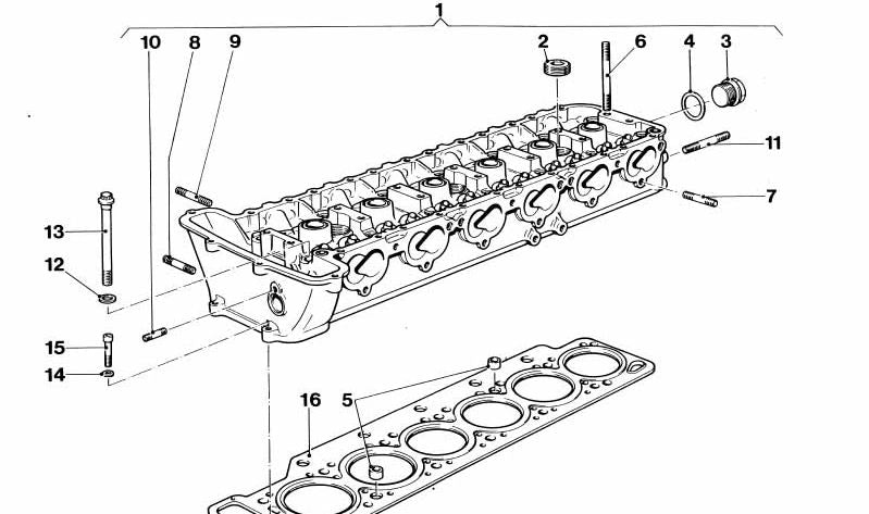 Espárrago OEM 07129908160 para BMW E21, E30, E12, E28, E34, E24, E23. Original BMW.
