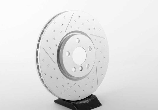 Disco de freno ventilado perforado delantero OEM 34106864133 para MINI F56, F55, Clubman F54, Cabrio F57, Countryman F60... y más. Original MINI.