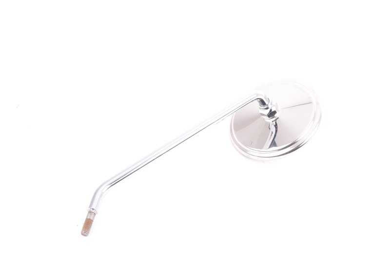 Espejo retrovisor izquierdo cromado OEM 51161236023 para BMW Motorrad R247 {R100, R100/7, R100 ST} compatibles 1976–1984. Original BMW.