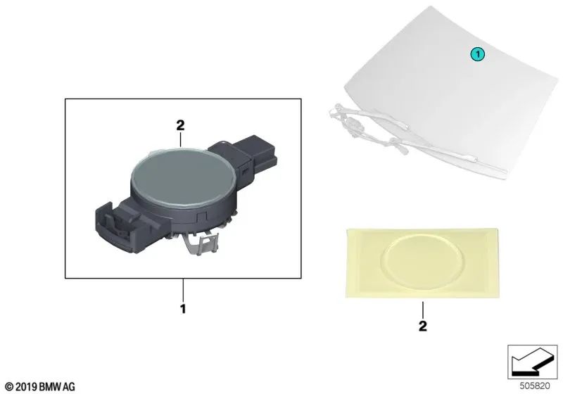 Sensor de sol/neblina OEM 61359877613 para BMW F20, F21, F22, F30, F32, i3... e muito mais. BMW genuíno.
