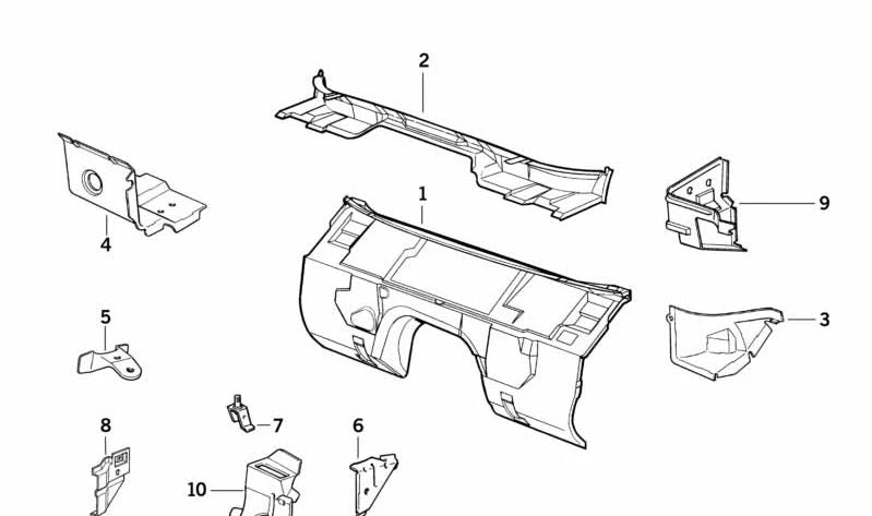Travesaño delantero OEM 41118108787 para BMW E31. Original BMW.