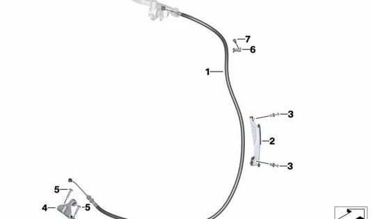 OEM cable control guide 32738551667 for bmw S 1000 R (K47) 2013-2020 motorcycles. Original BMW Motorrad.