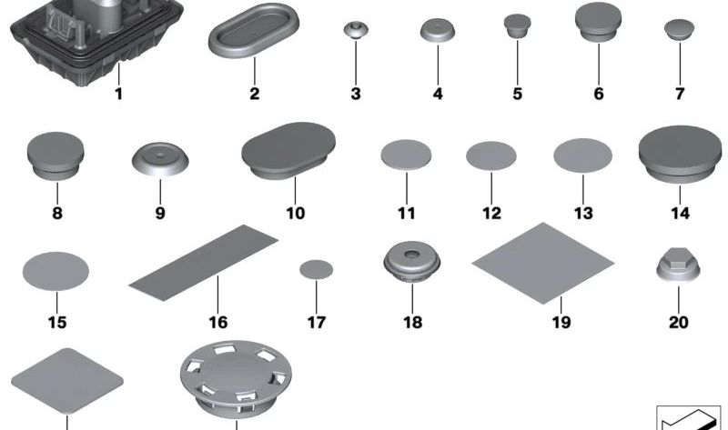 Soporte para gato elevador OEM 51719498145 para BMW F92, G15. Original BMW.