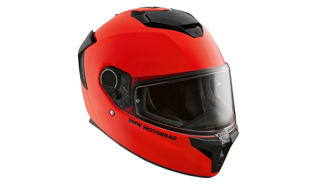 Casque Xomo Carbon ECE rouge fluo taille 61/62 OEM 76317912925 pour toutes les motos BMW. BMW Motorrad d'origine.