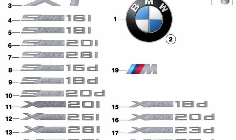 Registrazione per BMW X1 E84 (OEM 51147362665). BMW originale.