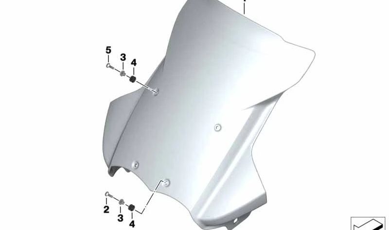 Parabrisas colorado OEM 71607708532 para motos BMW R1200GS, R1200GS Adventure. Original BMW Motorrad.