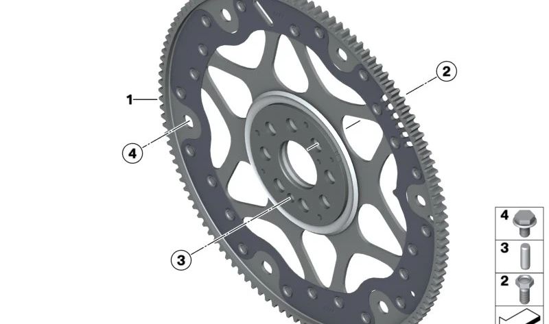 Volante motor automático OEM 11228577213 para BMW Serie 1 F20N/F21N, Serie 2 F22/F22N/F23/F23N/G42, Serie 3 F30/F31/F34/G20/G21/G28, Serie 4 F32/F33/F36/G22/G23/G26, Serie 5 F10N/F11N/G30/G31, Serie 6 G32, Serie 7 G11/G12, X3 F25/G01, X4 F26/G02, X5