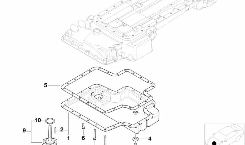 Metal Gasket for BMW X5 E53 (OEM 11137500261). Genuine BMW