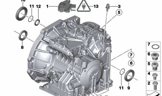 OEM 2411751099 Ring Oburer per Mini R53, R56, Clubman R55, Cabrio R52, Coupé R58, Roadster R59, Countryman R60, Paceman R61 ... e altro. Mini originale.