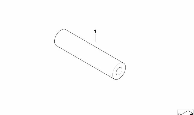 Schwarz/weiße Querrohrabdeckung OEM 46637706632 für BMW R1200GS, R1200GS Adventure Motorräder. Original BMW Motorrad.