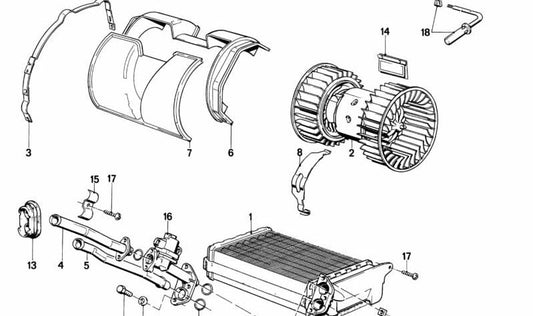 Radiator for BMW 3 Series E30 (OEM 64118391363). Genuine BMW