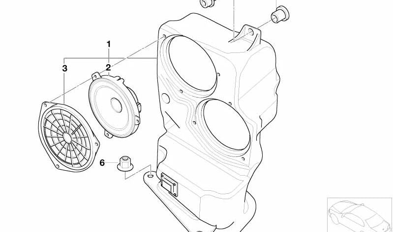 Tuerca de plástico OEM 16131183133 para MINI R50, R53, R56, F56, F55... y más. Original MINI.