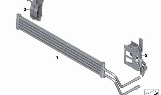 Assisted steering radiator support OEM 17117576828 for BMW F01, F02, F04. Original BMW.