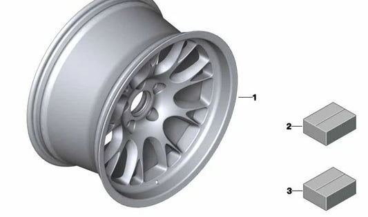 Tuerca de rueda OEM 36132484429 para BMW E31, E46, E60, E61, E63, E64, E65, E66, E70, E71, E83, E85, E86, E90, E91, E92, E93, F01, F02, F06, F07, F10, F11, F12, F13, F15, F16, F25, F30, F31, F32, F34, F36, G30, G31, G32, X3, X4, X5, X6. Original BMW.