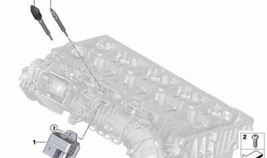 Incandescence control module (preheating) OEM 12218473750 for BMW F20, F21, F22, F23, F45, F46, F30, F31, F34, F32, F33, F36, F10, F11, G30, G31, G11, G12, F48, F39, F39, F Original BMW.