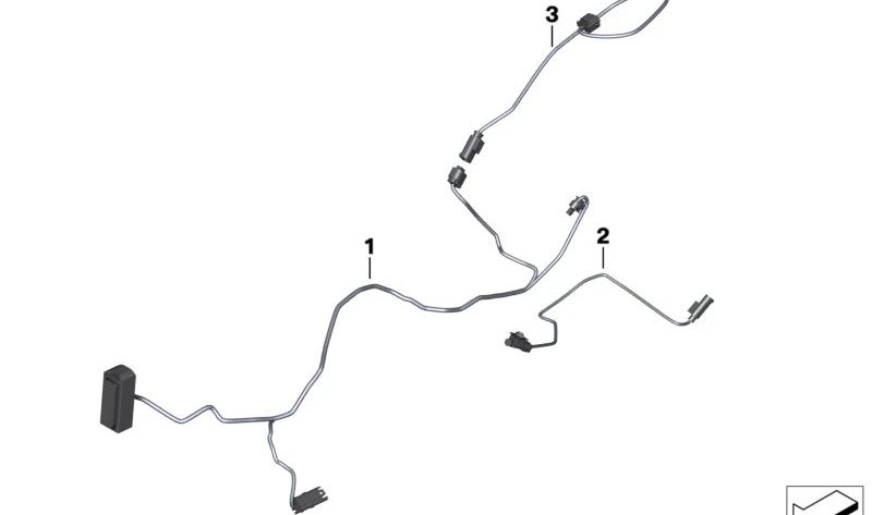 Tubo adattatore riscaldamento sedile OEM 61125A72220 per moto BMW R1250R, R1250RS (K53, K54). BMW Motorrad originale.