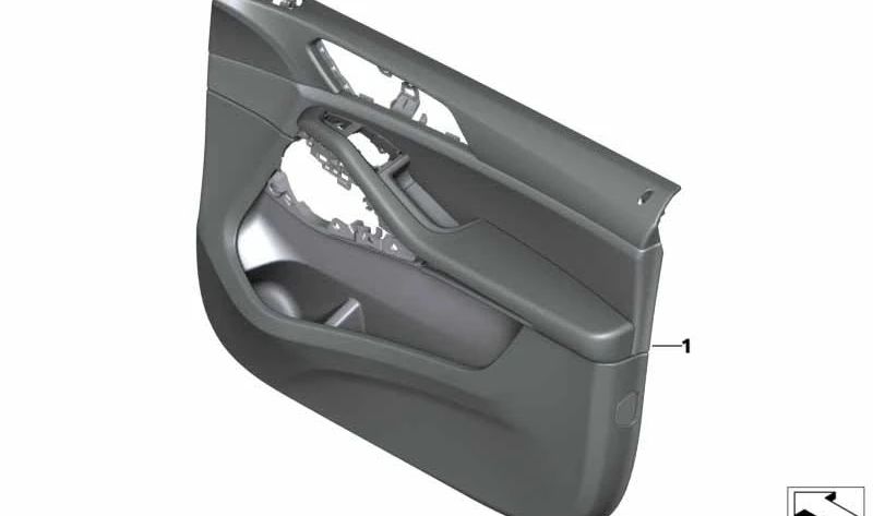 Panel de puerta de cuero delantero izquierdo OEM 51417998405 para BMW G06. Original BMW.