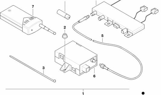 Cabo de antena para aquecimento estacionário OEM 61108369017 para BMW E38. BMW original.