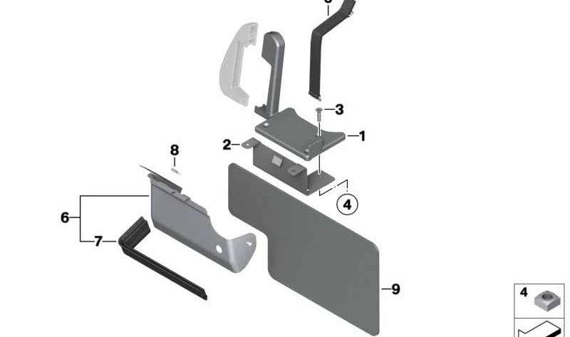 Soporte de batería OEM 13712343578 para motos BMW F 650 GS, F 650 GS Dakar, G 650 GS, G 650 GS Sertão. Original BMW Motorrad.