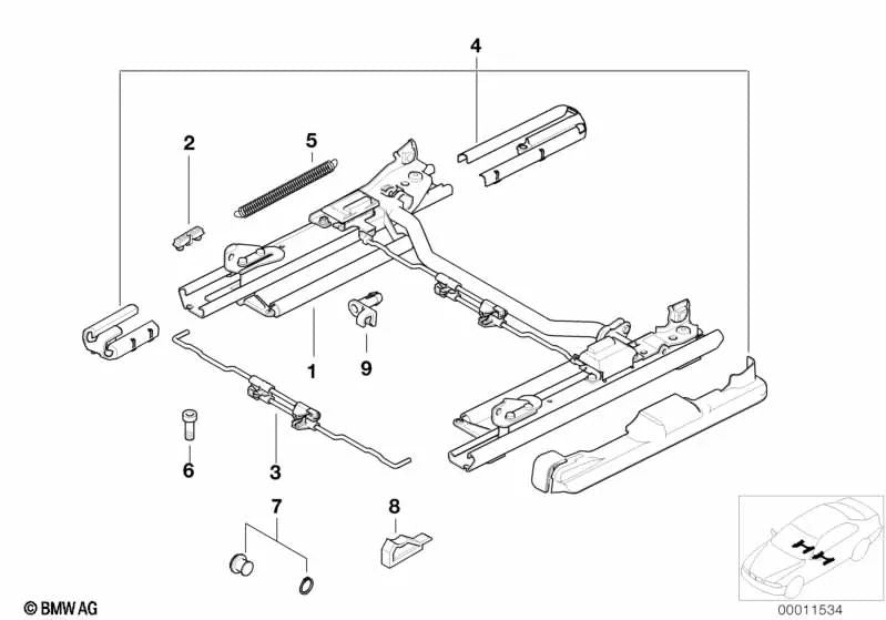 Abdeckung para BMW E39, E38 (OEM 52108217290). Original BMW