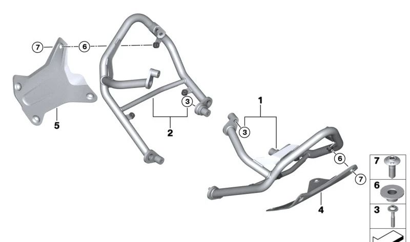 Bucha OEM 11844B07174 para motocicletas BMW R 1300 GS (05/2022 - 03/2025). Originais BMW Motorrad.