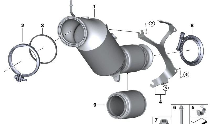 Junta tórica OEM 18307581970 para BMW F20, F21, F40, F22, F23, F44, F45, F46, F87, G42, U06, F74, F78, F30, F31, F34, G20, G21, G28, F32, F33, F36, G22, G23, G26... Original BMW.