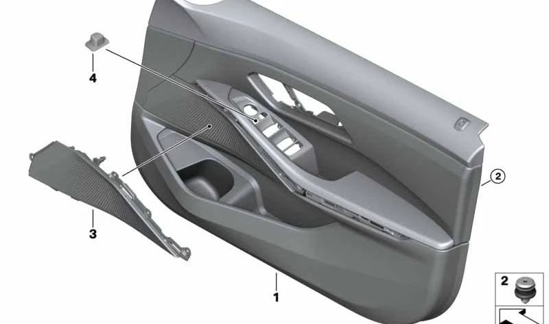 Innenscheibe Links vorne OEM 51419501401 für BMW G20, G20N, G21, G21N, G80, G80N, G81, G81N. Silverstone Farbe. Original BMW.