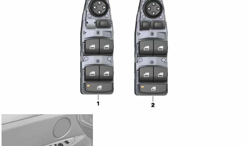 Interruptor elevalunas eléctrico lado conductor OEM 61319297346 para BMW F15, F16, F39, F45, F46, F48. Original BMW.