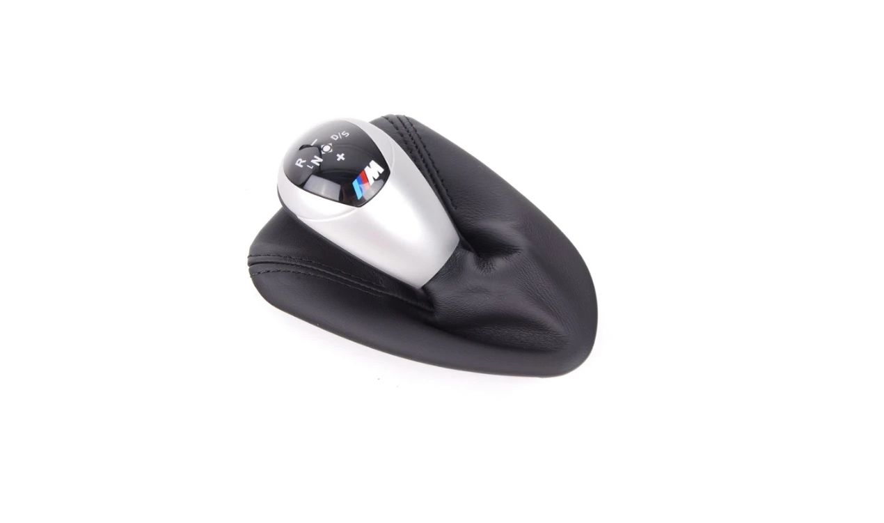 Pomo de cambio M Performance OEM 25122283705 para BMW E90, E90N, E92, E92N, E93, E93N con cambio DKG Drivelogic. Con logo M Performance y funda incluida. Original BMW.
