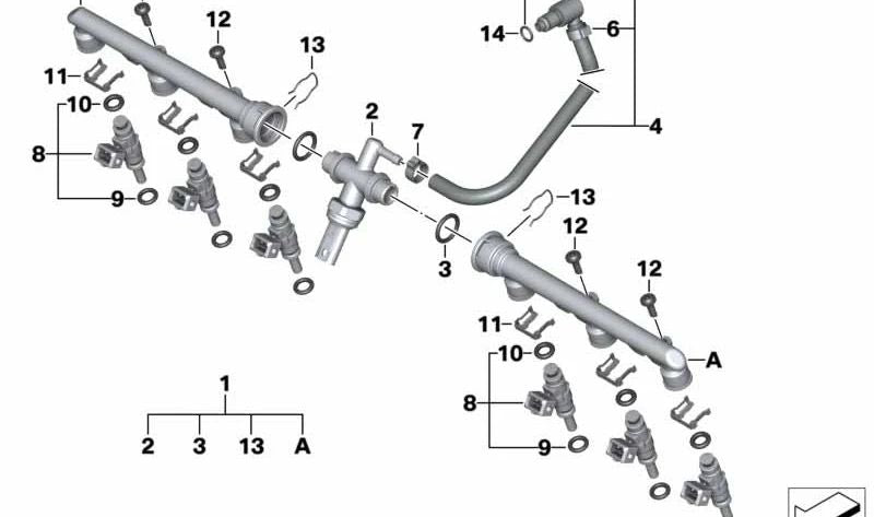 Attache rapide de carburant 90° OEM 16117666735 pour BMW Motorrad K1200 S, K1300 R, K1600 GT... et plus encore. BMW Motorrad d'origine.
